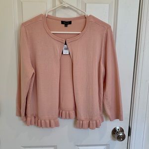 Pink Ruffle Cardigan